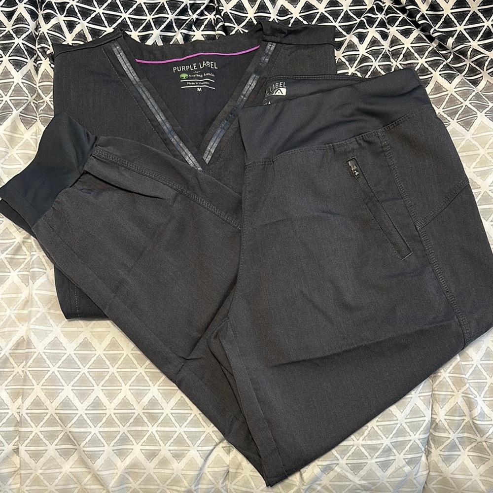 Purple label healing hands scrub set